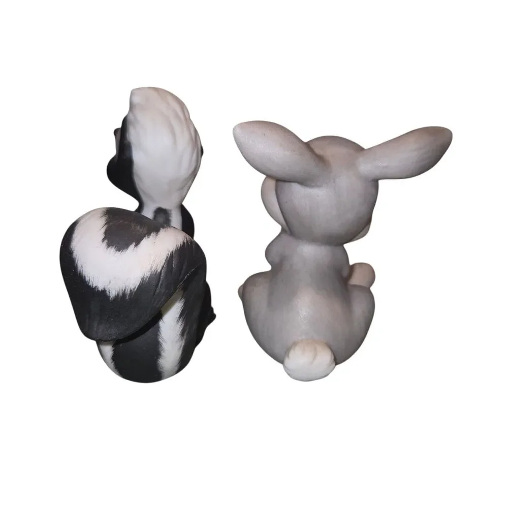 VTG Marks & Rosenfeld Disney Thumper & Flower Ceramic Figurines Bambi M&R Pair